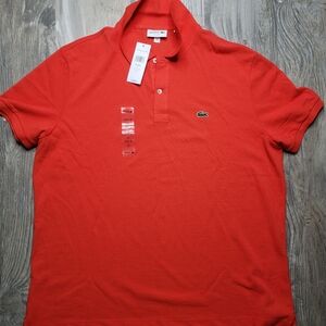 Lacoste Orange Polo Shirt Classic Design